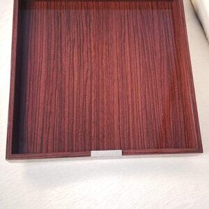 GUCCI Exotic Wood Vanity Tray 12.5 x 12.5 1970s Vintage